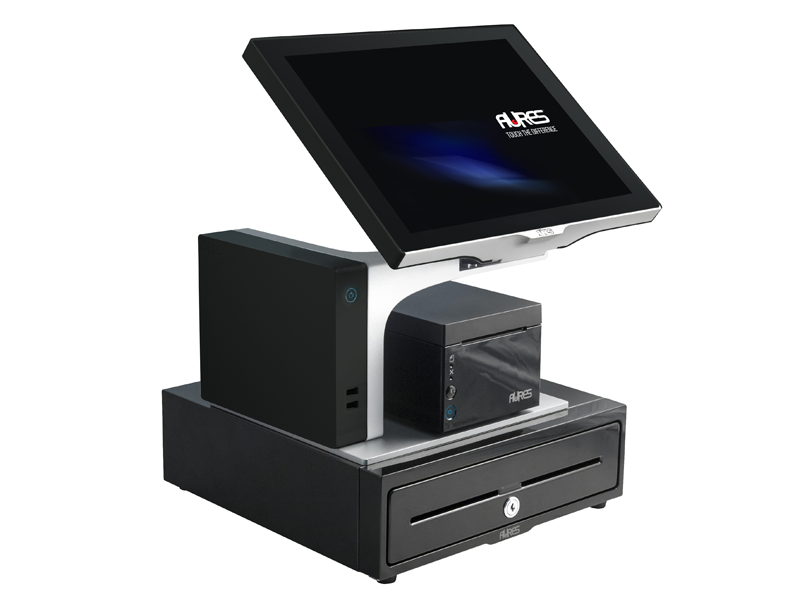 Aures Computer AURES Sango Pack 15 Zoll Kompaktkasse mit Windows 11 | POS System